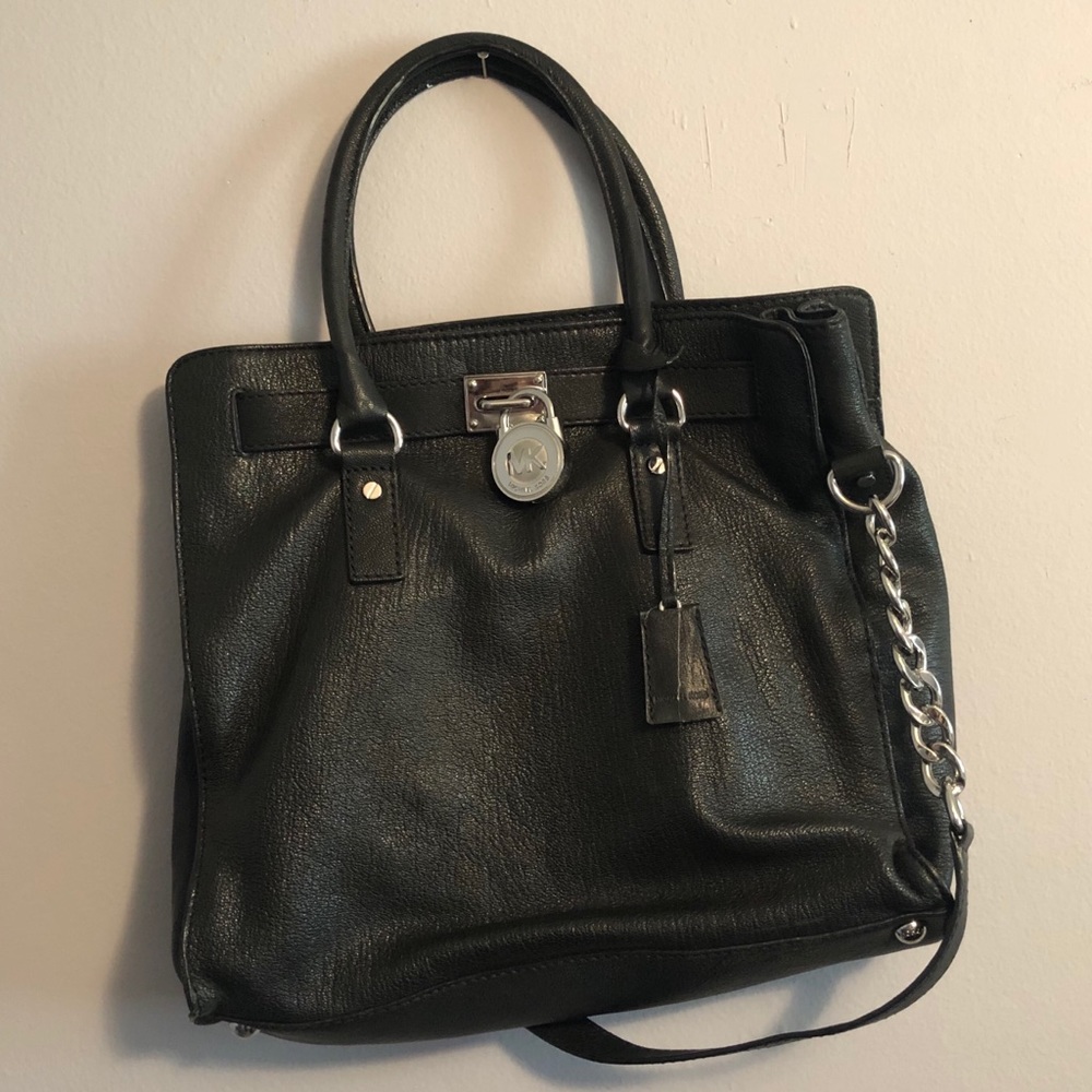 Black Michael Kors Birkin Style Satchel